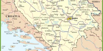 Карта Босніі дарогі