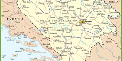 Карта Босніі дарогі