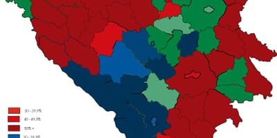 Боснія рэлігіі карце