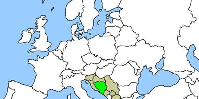 Карта Босніі размяшчэнне на 