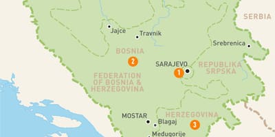 Карта Босьніі Сараева